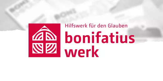 Logo des Bonifatiuswerks auf hellem Hintergrund