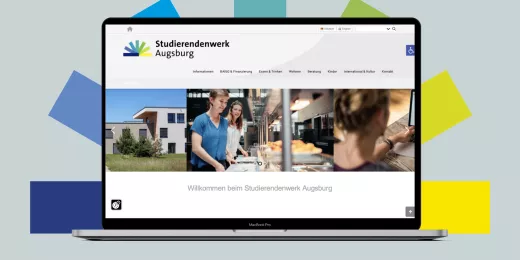 Mockup einer Website auf einem Macbook-Display