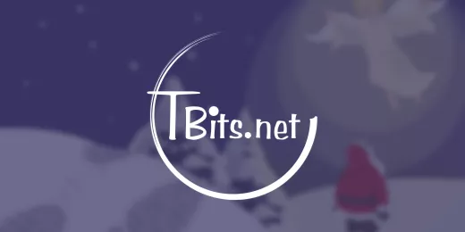 Logo von TBits.net vor unscharfem Hintergrund