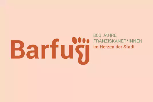 Logo Barfuß - 800 Jahre Franziskaner*innen