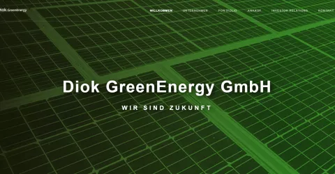 Webdesign diok GreenEnergy von elfgenpick Werbeagentur Augsburg