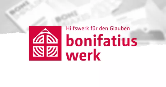 Logo des Bonifatiuswerks auf hellem Hintergrund